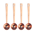 Yuming Factory Coffee Measuring Scoop, 4pcs Stainless Steel 1 Tablespoon Spoon - Rose Gold
